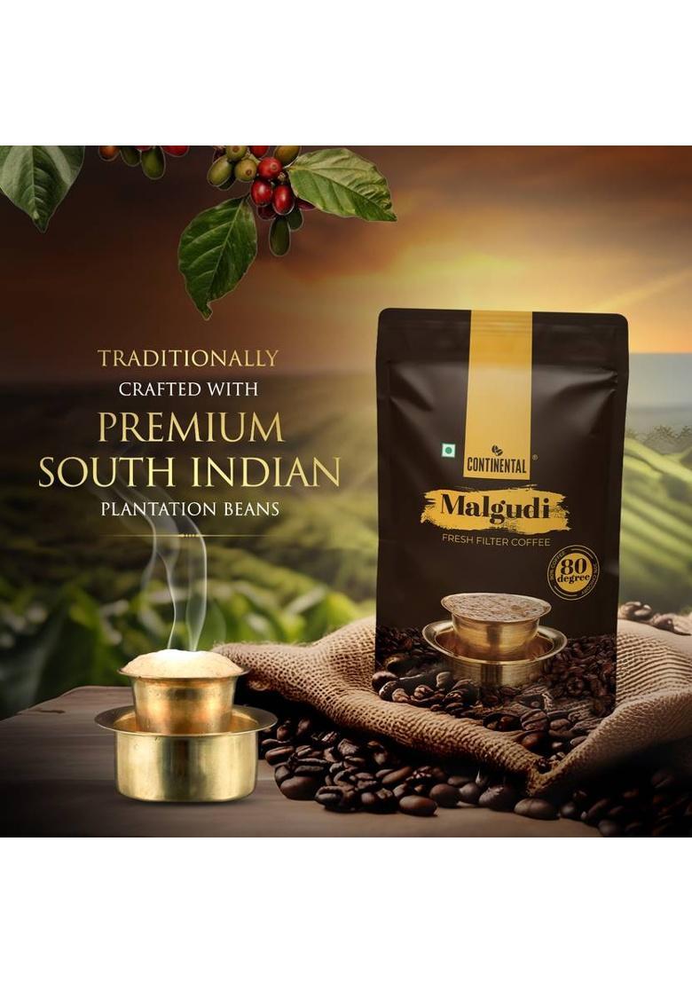Continental Malgudi 80/20 Filter Coffee (2 X 200 G, Chicory Flavoured)