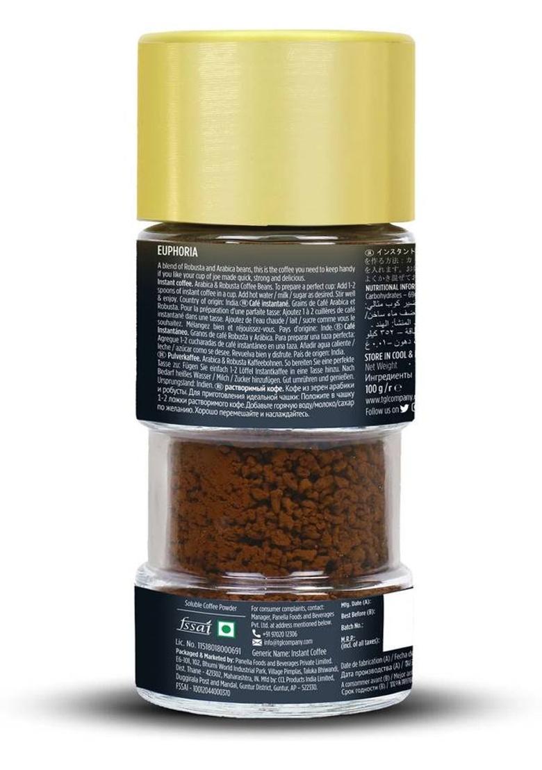 Tgl Co. Euphoria Instant Coffee Powder | Makes Great Iced Coffee Instant Coffee (100 G)