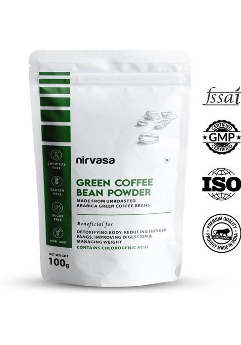 Nirvasa Unroasted Arabica Green Coffee Bean Powder For Effective Weight Managment Coffee Beans (2 X 100 G, Green Coffee Flavoured)