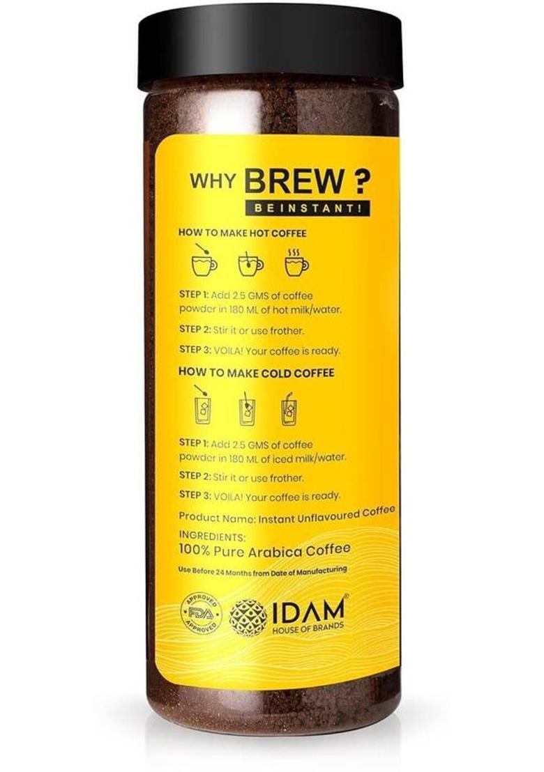 Bevzilla 200 Grams X 2 Hazelnut Instant Coffee Powder| Hot & Cold Instant Coffee (2 X 200 G, Hazelnut Flavoured)