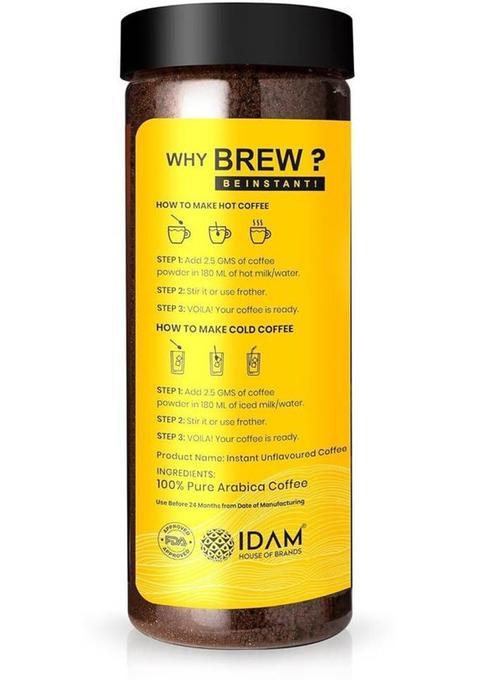 Bevzilla 200 Grams X 2 Hazelnut Instant Coffee Powder| Hot & Cold Instant Coffee (2 X 200 G, Hazelnut Flavoured)