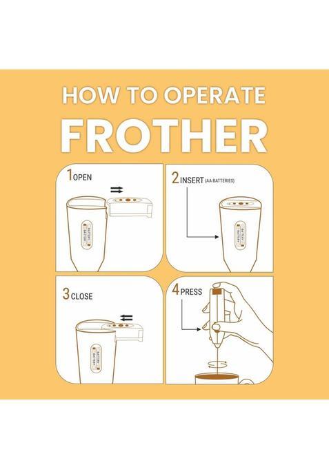 Bevzilla Instant Coffee Powder-48 Coffee Sachets & Frother|Café Coffee Kit| Instant Coffee (48 X 2 G, Vanilla, Unflavoured, Butterscotch, Hazelnut Flavoured)