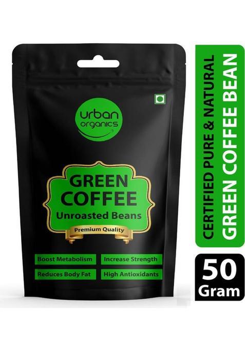 Urban Organics Green Coffee Beans - 50 Gram | For Immunity Building And Weight Loss Program Coffee Beans&nbsp;&nbsp;(50 G)
