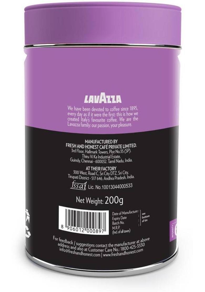 Lavazza Mattino Perfect | Pure Ground Coffee | Premium Arabica | Dark Roast | Roast & Ground Coffee (200 G, Chocolate Flavoured)