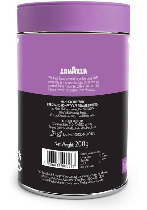 Lavazza Mattino Perfect | Pure Ground Coffee | Premium Arabica | Dark Roast | Roast & Ground Coffee (200 G, Chocolate Flavoured)