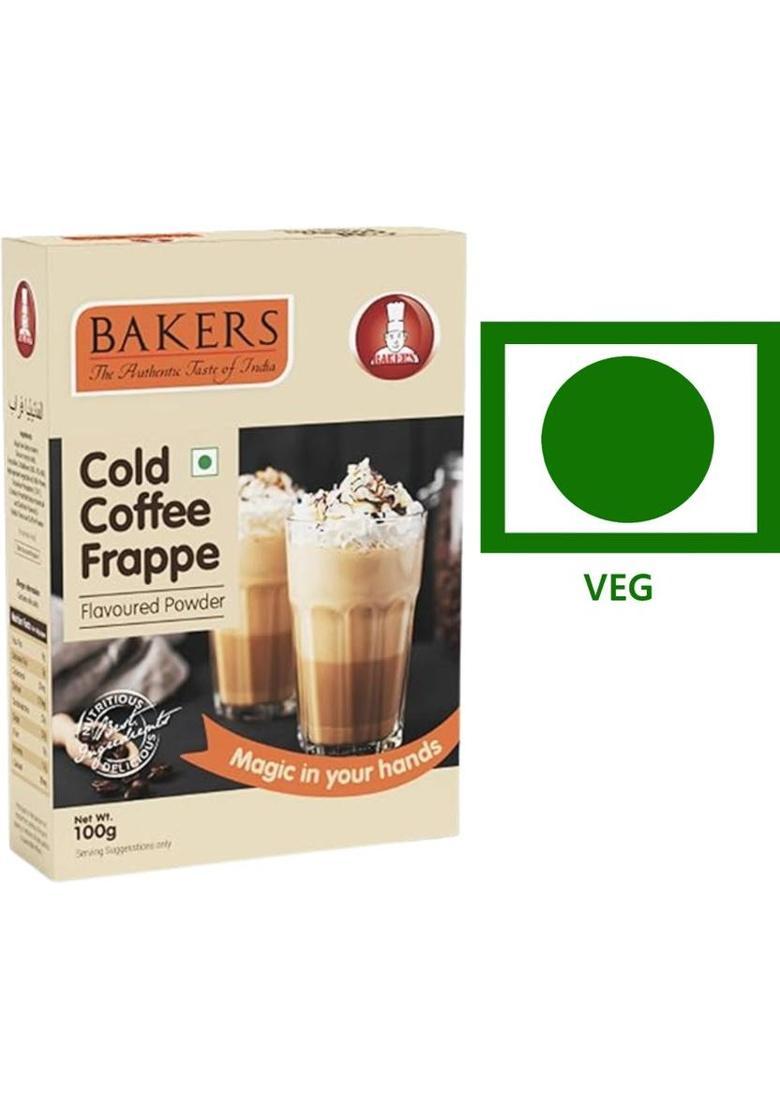 Bakers Cold Coffee Frappe Powder Refreshing & Creamy | For Frappe, Shakes & Cold Coffee Instant Coffee (3 X 100 G)