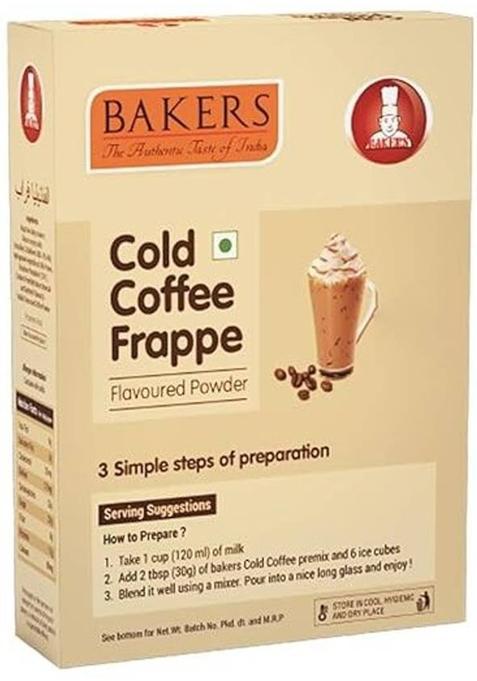 Bakers Cold Coffee Frappe Powder Refreshing & Creamy | For Frappe, Shakes & Cold Coffee Instant Coffee (3 X 100 G)