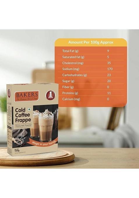 Bakers Cold Coffee Frappe Powder Refreshing & Creamy | For Frappe, Shakes & Cold Coffee Instant Coffee (3 X 100 G)