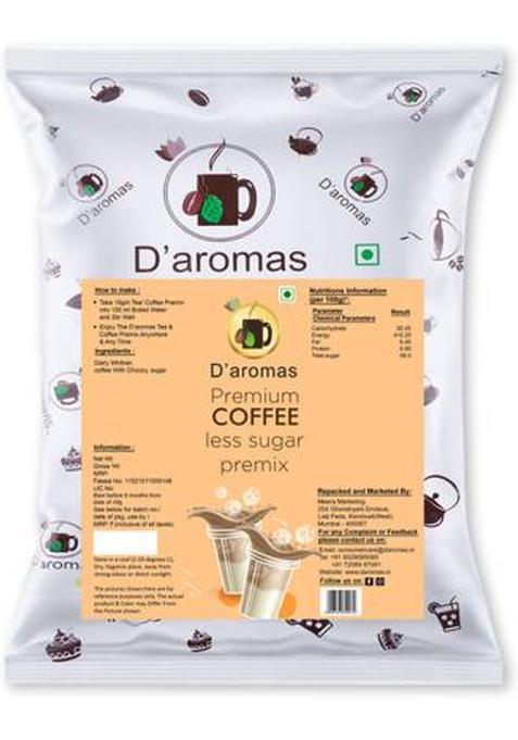 D'Aromas Instant Coffee Powder Premix 500G|Less Sugar Coffee For Vending Machine Instant Coffee (500 G)