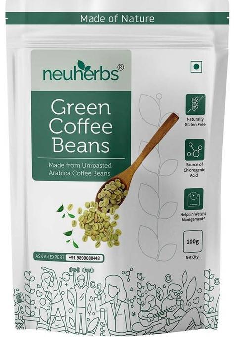Neuherbs Organic Green Coffee Beans For Weight Loss Management 200G Instant Coffee&nbsp;&nbsp;(200 G)