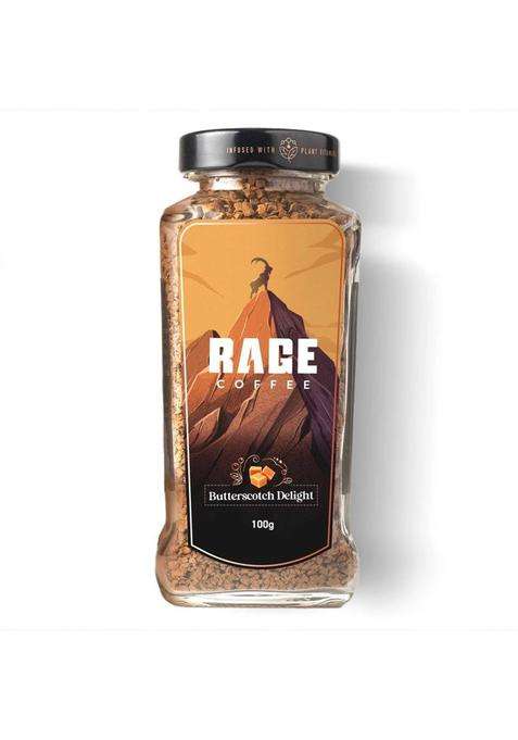 Rage Coffee 100 Gms Butterscotch Delight Flavour - Premium Arabica Instant Coffee , Boldest, Smoothest, Tastiest, All Natural Coffee Instant Coffee&nbsp;&nbsp;(100 G)