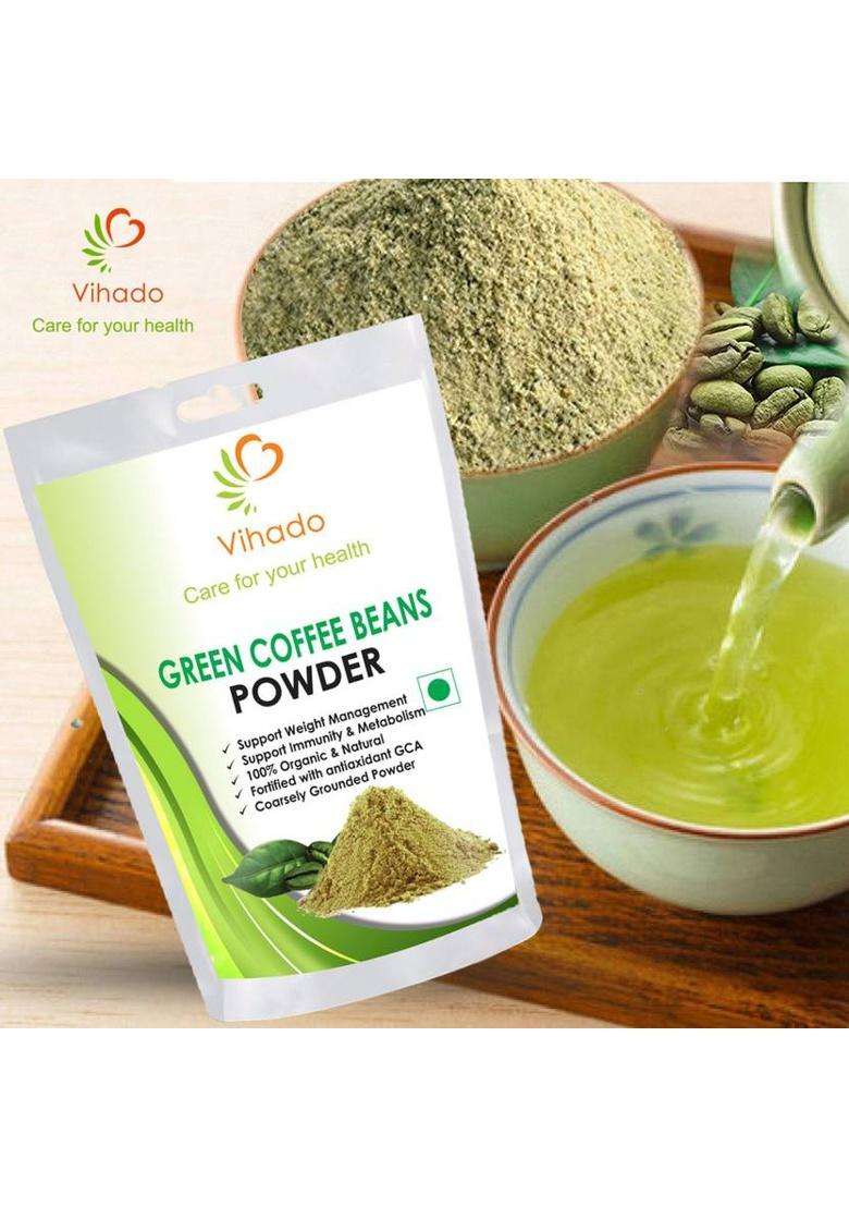 Vihado 100% Natural Green Coffee Bean Powder For Weight Management -50G (Pack Of 3) Instant Coffee&nbsp;&nbsp;(3 X 16.67 G) - Indya