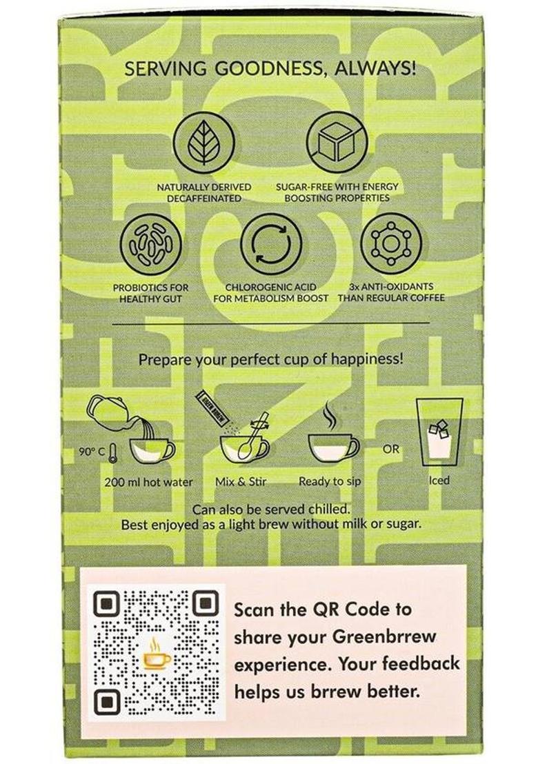 Greenbrrew Instant Green Coffee Beans Extract Instant Coffee (60 G, Green Coffee, Plain Flavoured)