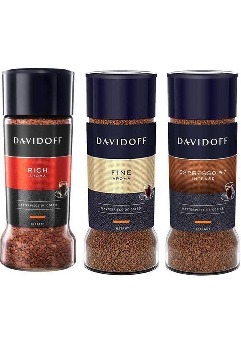 Davidoff Rich Aroma + Fine Aroma + Espresso | Instant Coffee | Combo (100X3) Instant Coffee&nbsp;&nbsp;(3 X 100 G)