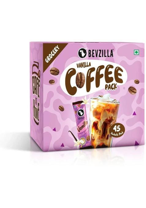 Bevzilla Instant Coffee Powder 45 Sachet Vanilla Flavored Instant Coffee Sachets Instant Coffee&nbsp;&nbsp;(90 G, Vanilla Flavoured)