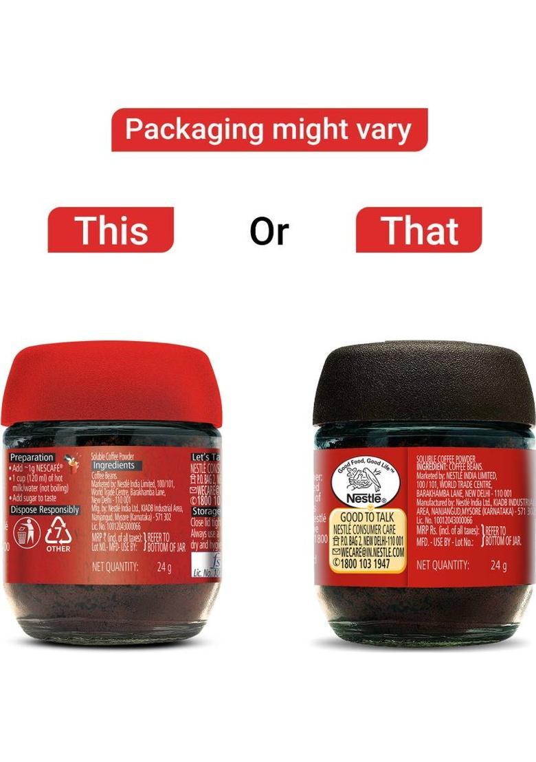 Nescafe Classic Coffee Powder Jar, 100% Pure Instant Coffee (24 G)
