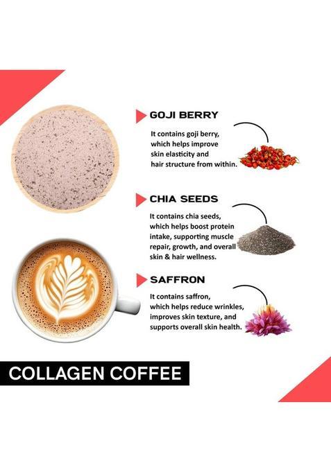 Teacurry Collagen Coffee Premix (30 Sachets + Frother) For Skin, Hair & Nail Wellness Instant Coffee (300 G, Pure Flavoured)