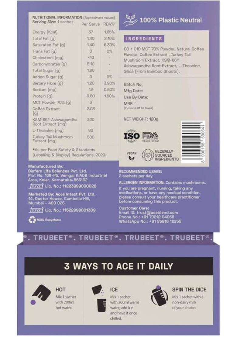 Ace Blend Turkey Tail Shroom Coffee Instant Coffee&nbsp;&nbsp;(200 G) - Indya
