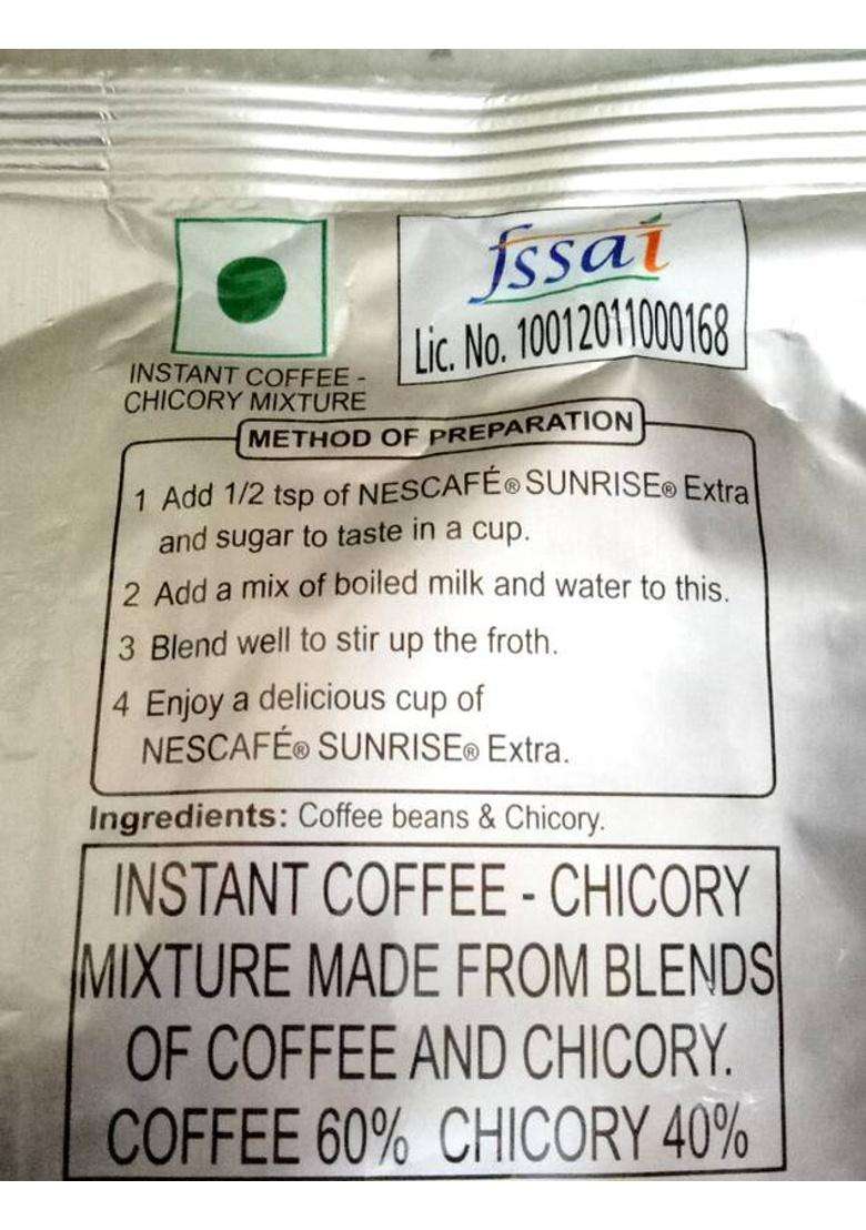 Nescafe Sunrise Coffee Powder Special Catering Pack Of 2 (Each 200G) Instant Coffee&nbsp;&nbsp;(2 X 200 G, Chicory Flavoured) - Indya