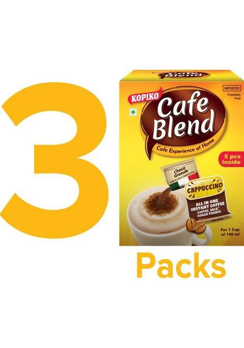 Kopiko Cafe Blend Cappuccino All In 1 Premix Instant Coffee (3 X 125 G)