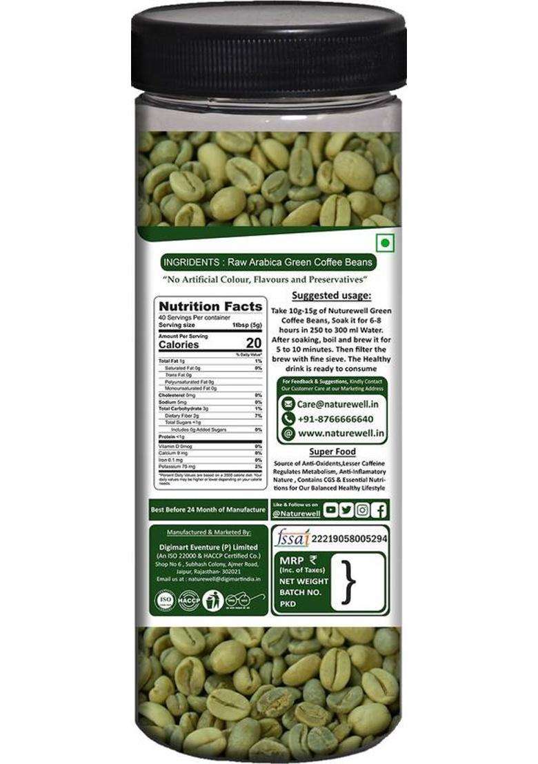 Naturewell Organic Green Coffee Beans Powder For Weight Loss. Coffee Beans&nbsp;&nbsp;(200 G) - Indya