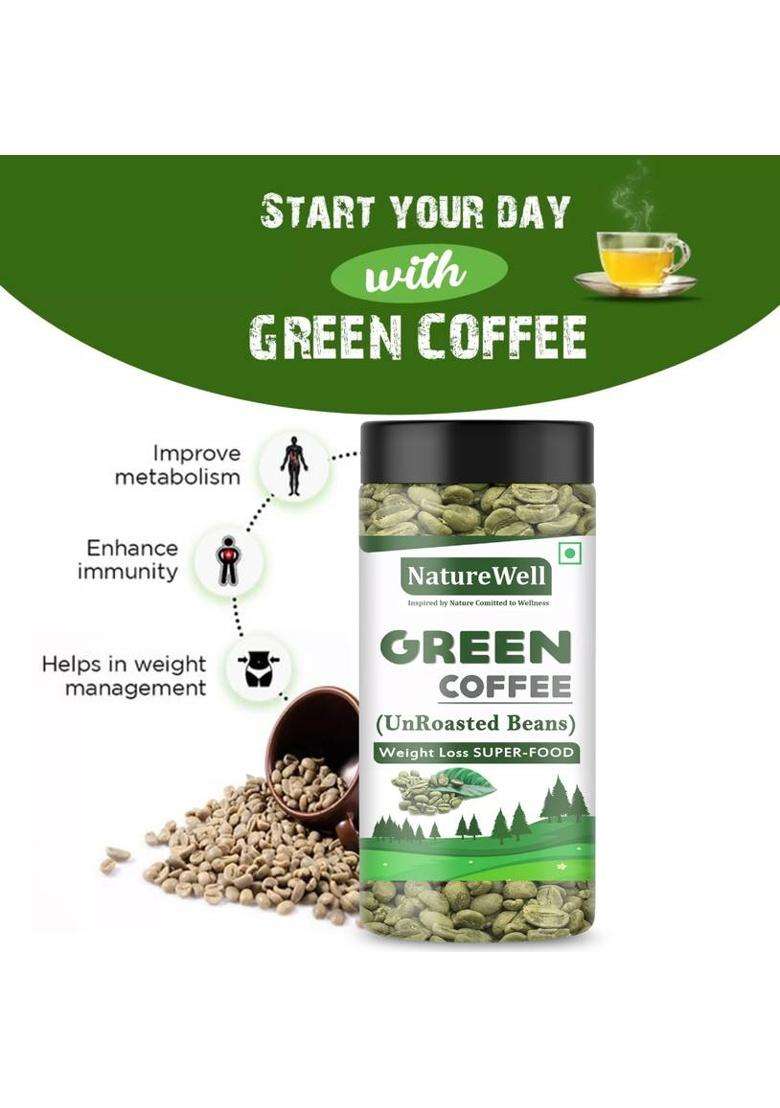 Naturewell Organic Green Coffee Beans Powder For Weight Loss. Coffee Beans&nbsp;&nbsp;(200 G) - Indya