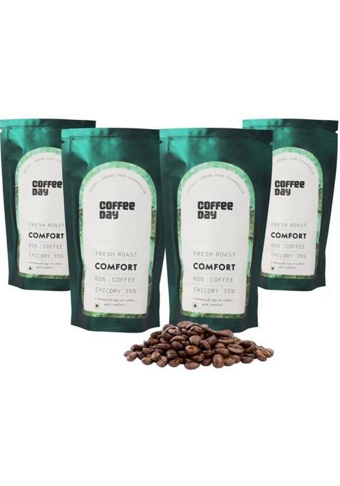 Cafe Coffee Day Comfort (65% Coffee, 35% Chicory) Premium Filter Coffee Powder Roast & Ground Coffee (4 X 200 G)