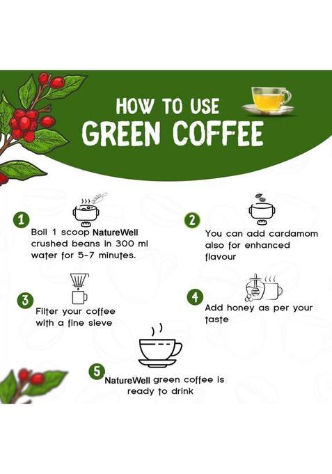 Naturewell Green Coffee Beans For Weight Loss (Unroasted Arabica) Coffee Beans (200 G, Green Coffee Flavoured)
