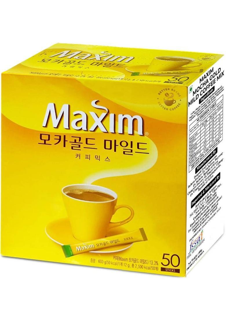Maxim Mocha Gold Mild 50 Sticks Instant Coffee (600 G)