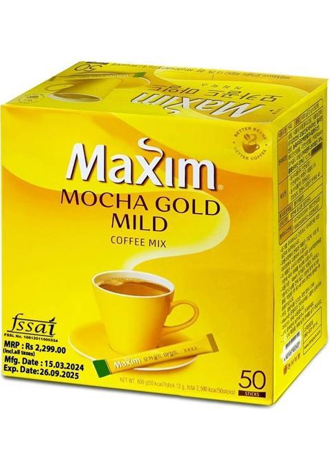 Maxim Mocha Gold Mild 50 Sticks Instant Coffee (600 G)