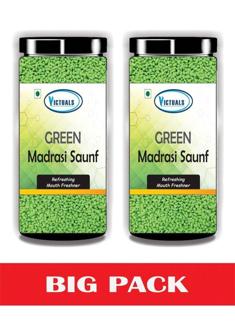 Victuals Green Madrasi Saunf Mukhwas | Mouth Freshner Peppermint Mouth Freshener (2 X 0.5 Kg)