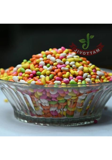 Jivottam Sugar Coated Saunf 1000G | Fennel Seeds Sweet Mukhwas Sweet Fennel (Saunf) Mouth Freshener (1 Kg)