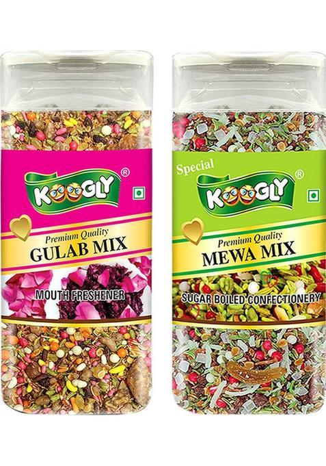 Koogly Premium Quality After Meal Digestive Mukhwas Gulab Mix, Mewa Mix Mouth Freshener&nbsp;&nbsp;(2 X 200 G)