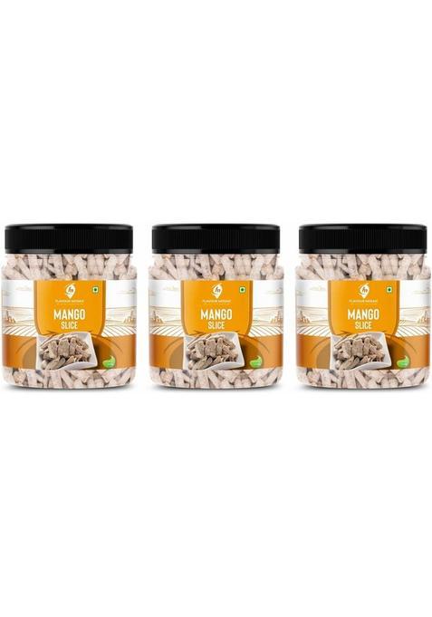 Flavour Mosaic Mango Slice 900G | Dried Mango Chips | Sweet & Tangy Mukhwas (Pack Of 3) Mango Mouth Freshener&nbsp;&nbsp;(3 X 300 G)