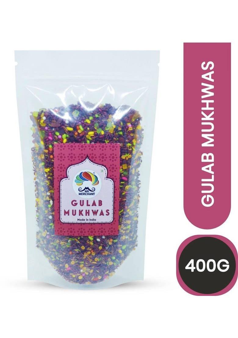 Mr. Merchant Gulab Mukhwas Mixture (Rose Flavor Mouth Freshener) Rose Mouth Freshener (400 G)