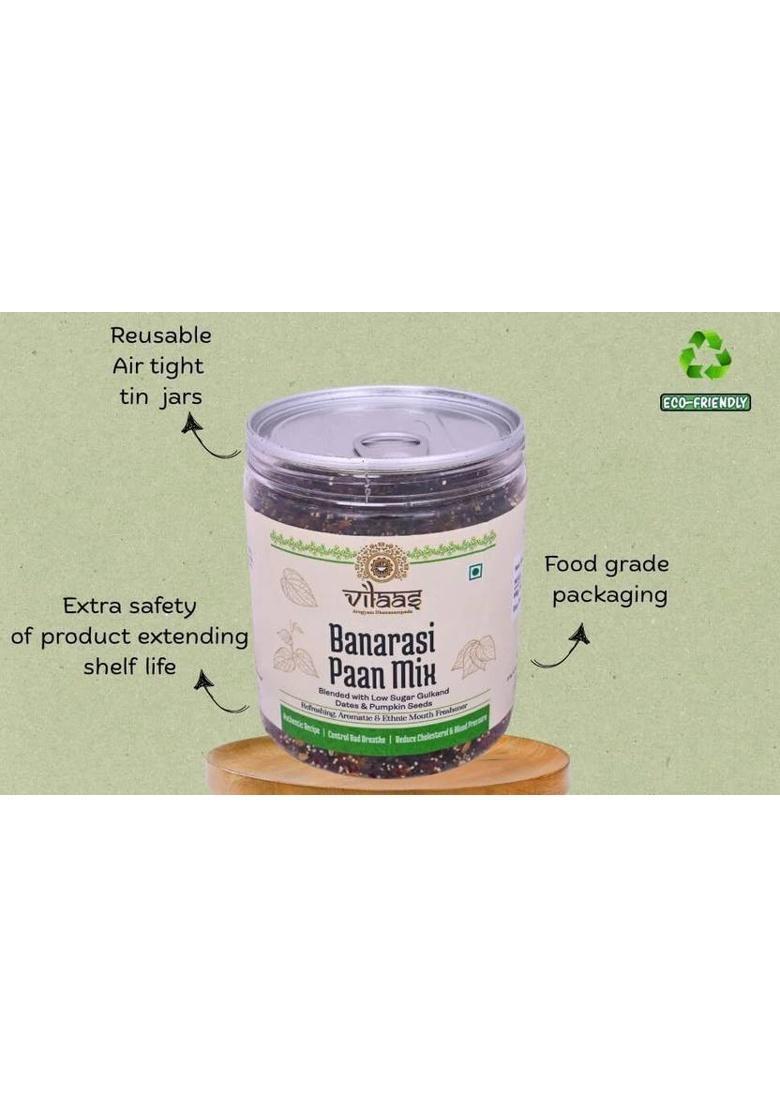 Vilaas Banarasi Paan Mukhwas – Traditional Paan Mix For Freshness & Digestion Banarasi Paan Mouth Freshener (300 G)