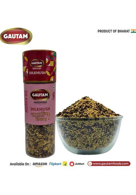 Gautam Dilkhush Mukhwas | Premium Dilkhush Mukhwas | Sweet & Refreshing After-Meal Digestive Mouth Freshener (3 X 130 G)
