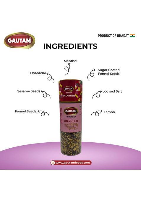 Gautam Dilkhush Mukhwas | Premium Dilkhush Mukhwas | Sweet & Refreshing After-Meal Digestive Mouth Freshener (3 X 130 G)