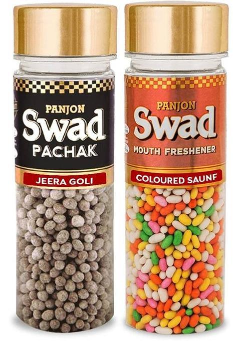 Panjon Swad Jeera Goli & Coloured Saunf Pachak (Mukhwas Mouth Fresheners) 2 Bottles, 320G Jeera Goli & Coloured Saunf Pachak (Mukhwas Mouth Fresheners) 2 Bottles, 320G Mouth Freshener&nbsp;&nbsp;(2 X 160 G)