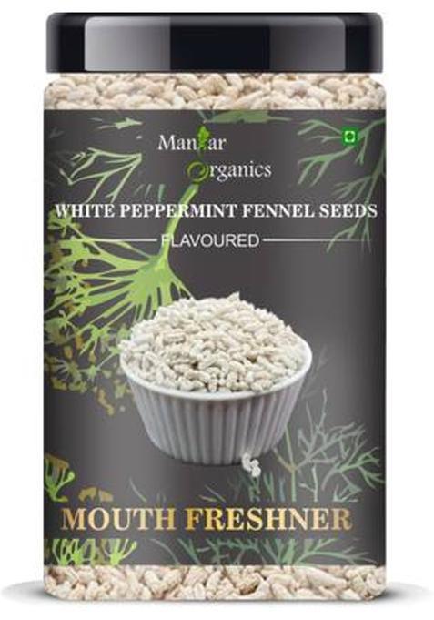 Manhar Organics Peppermint Fennel Seeds Jar 500Gm