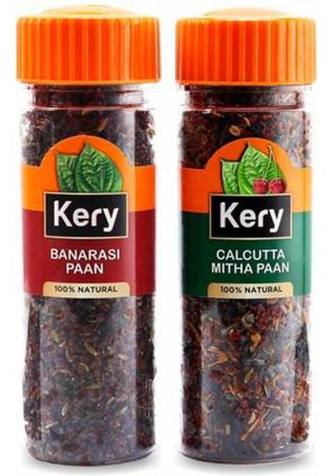 Kery Banarasi Paan & Calcutta Meetha Paan Mukhwas, 2 Bottles, 220G [Mouth Fresheners] Paan Mouth Freshener (2 X 110 G)