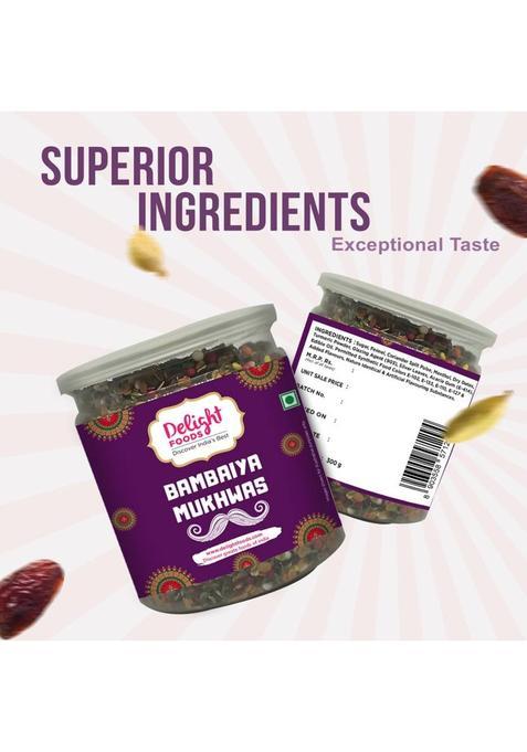Delight Foods Bambaiya Mukhwas, After Meal & Digestive Mouth Fresheners| Mix Saunf Sweet Mouth Freshener (300 G)