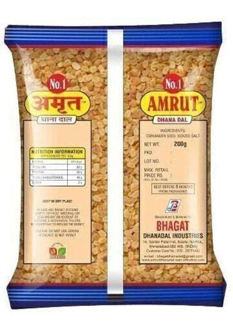 Amrut Combo Of Dhanadal + Till + Alsi + Dal Mukhwas (Pack Of 4) Salty Coriander Seeds/Digestive Crunchy And Tasty Mouth Freshener&nbsp;&nbsp;(4 X 200 G) - Indya