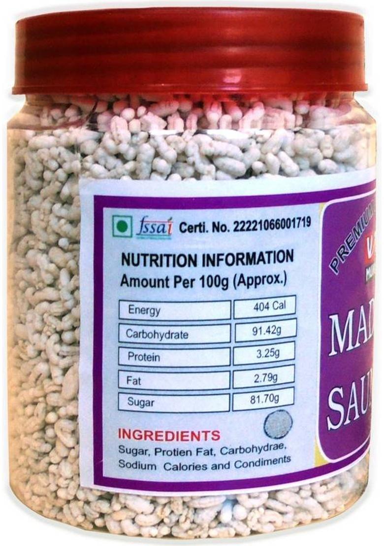 Vtc Peppermint Coated Fennel Seeds | White Saunf Madrasi Sauf Mukhwas Saunf Mint (2 X 400 G)