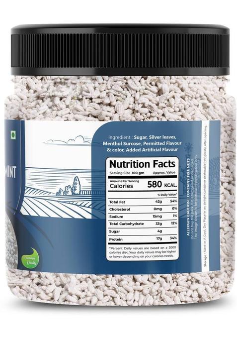 Flavour Mosaic White Peppermint Saunf 600G | Peppermint Fennel Seeds, Mukhwas (Pack Of 2) Peppermint Mouth Freshener (2 X 300 G)