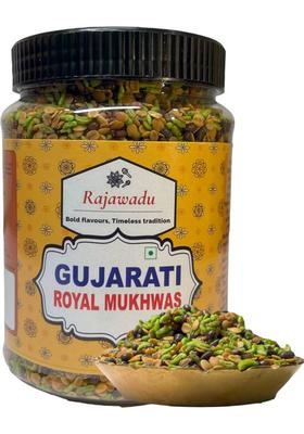 Rajawadu Gujarati Royal Mukhwas | Digestive Supari Free | Premium Gujarati Royal Mukhwas Mix Mukhwas, After Meal Snack, Sweet Mukhwas, After Meal Snack Mouth Freshener&nbsp;&nbsp;(300 G)