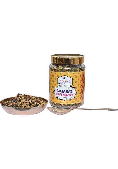 Rajawadu Gujarati Royal Mukhwas | Digestive Supari Free | Premium Gujarati Royal Mukhwas Mix Mukhwas, After Meal Snack, Sweet Mukhwas, After Meal Snack Mouth Freshener (300 G)