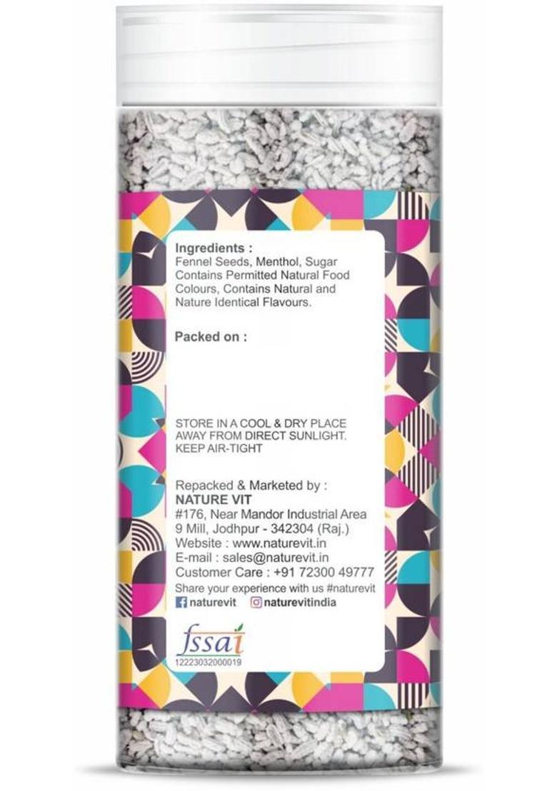 Nature Vit Madarasi Saunf 200G | Sweet Minty Fennel Digestive Mukhwas Peppermint Mouth Freshener (200 G)
