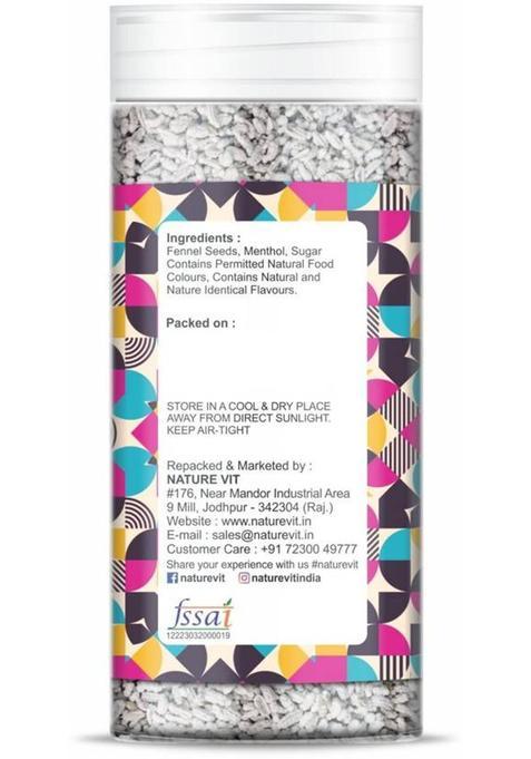 Nature Vit Madarasi Saunf 200G | Sweet Minty Fennel Digestive Mukhwas Peppermint Mouth Freshener (200 G)