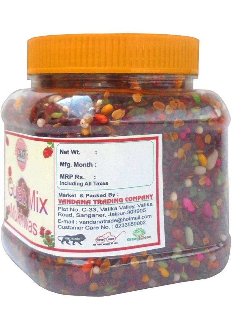 Vtc Tasty Natural Rose Mix Sweet Peppermint Gulab Mukhwas Rose, Fennel Mouth Freshener (400 G)